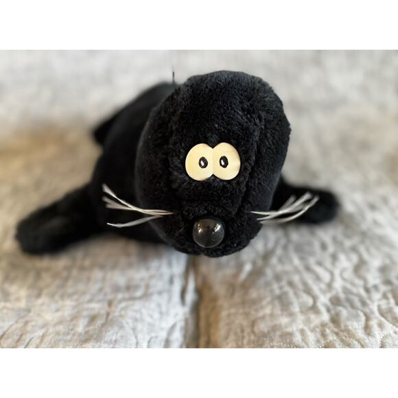 Vintage 1987 Squeezums Seymour Black Seal 16” Plush! RARE Fundamental - Picture 1 of 7